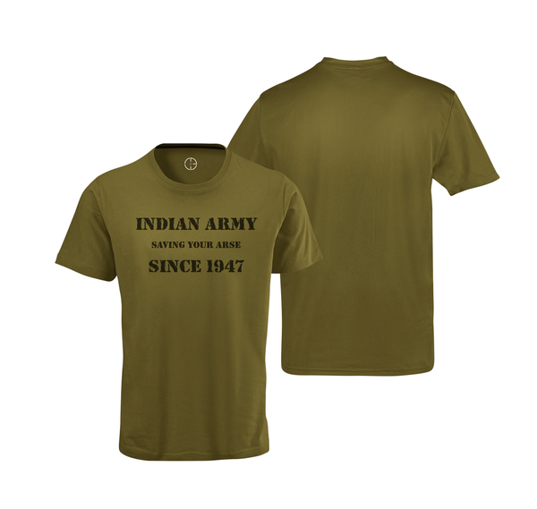 Indian Army Since 1947 T shirt Half Sleeve Olive Planet