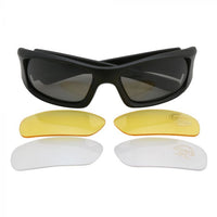 Thumbnail for Predator High Impact Ballistic Sunglasses with 3 Interchangable Lenses - Black