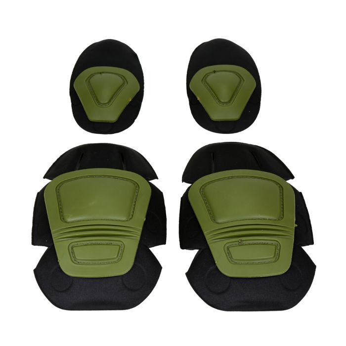 Set of 4 Tactical Knee and Elbow Insert Pads - Olive Green