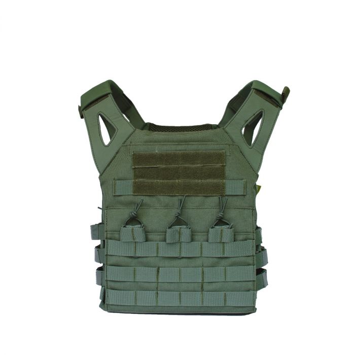 Tactical Bullet Proof Plate Carrier Vest (for Shooter's Cut Plates) - Olive Green