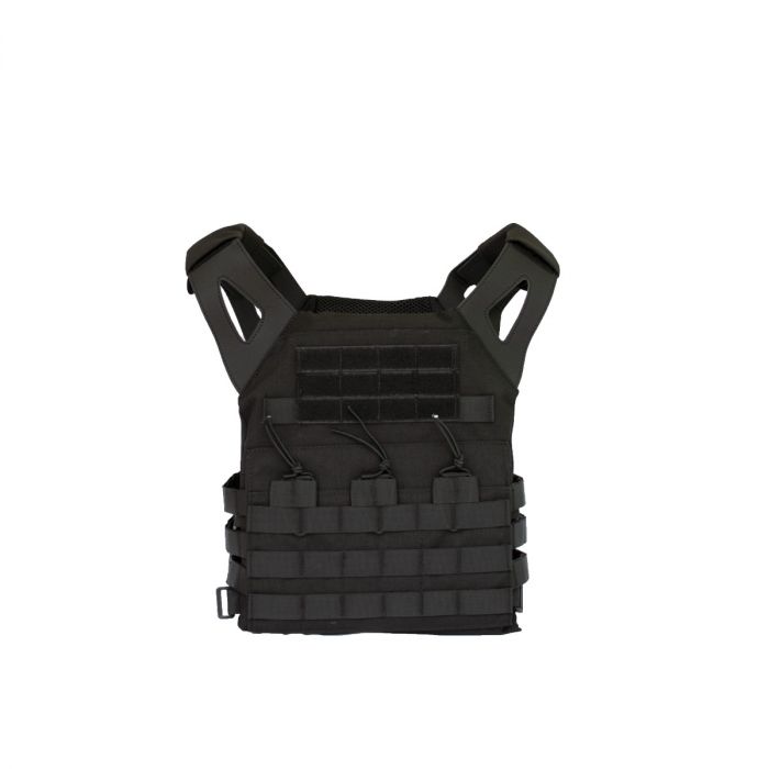 Tactical Bullet Proof Plate Carrier Vest (for Shooter's Cut Plates) - Black