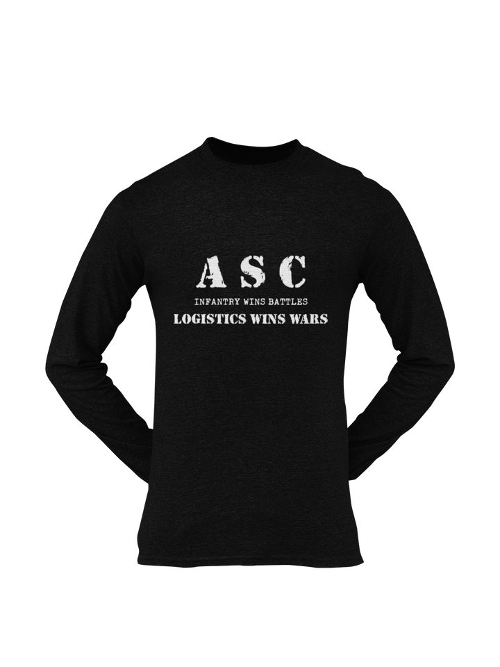 ASC T-shirt - ASC, Infantry Wins Battles, Logistics Wins Wars (Men)