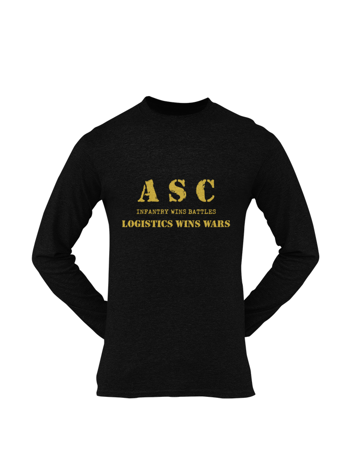 ASC T-shirt - ASC, Infantry Wins Battles, Logistics Wins Wars (Men)