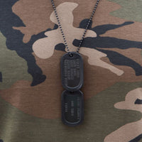 Thumbnail for Set Of 2 Personalised Dog Tags - Black
