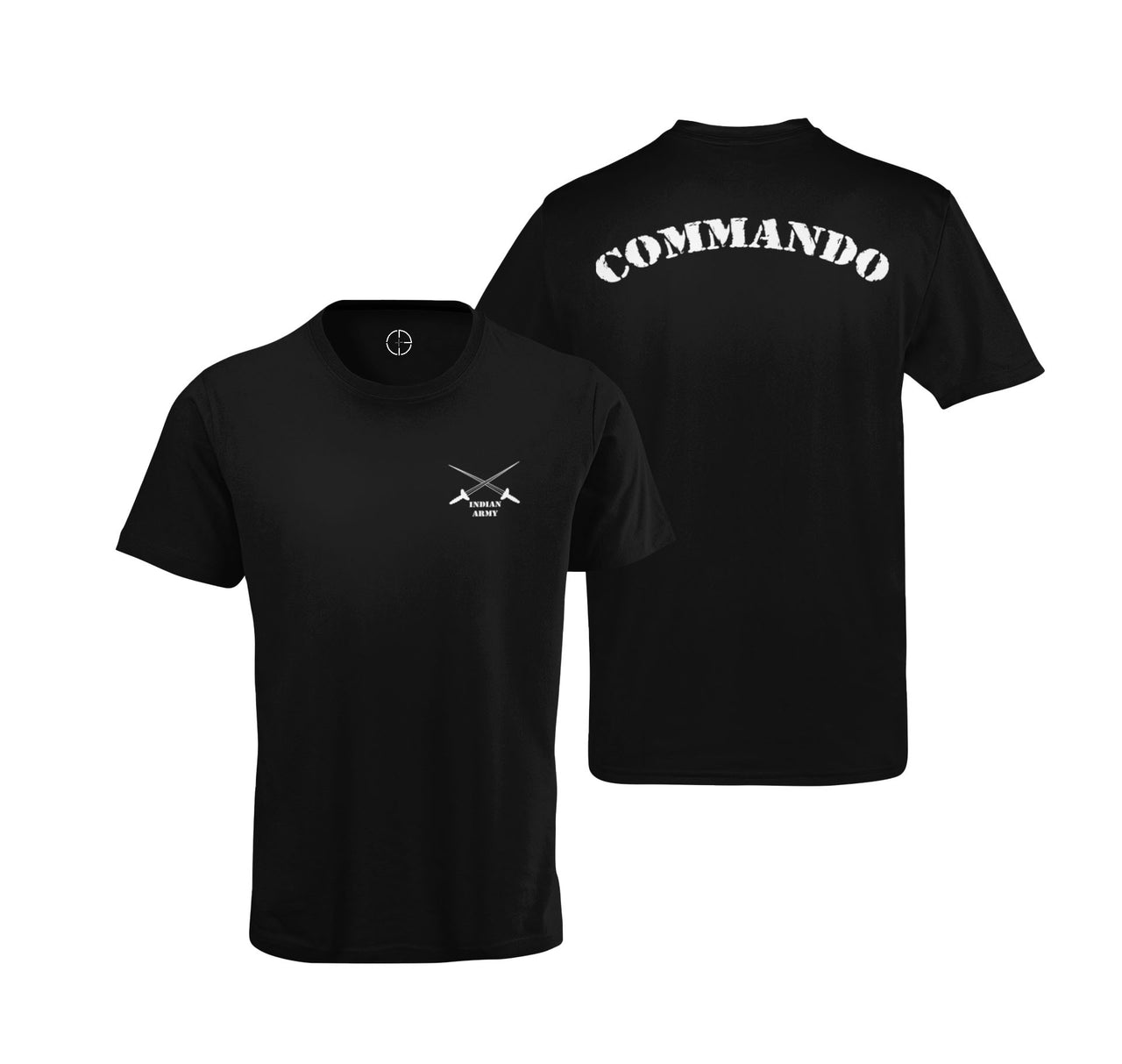 T-Shirt-Commando-Back Print-Half Sleeve
