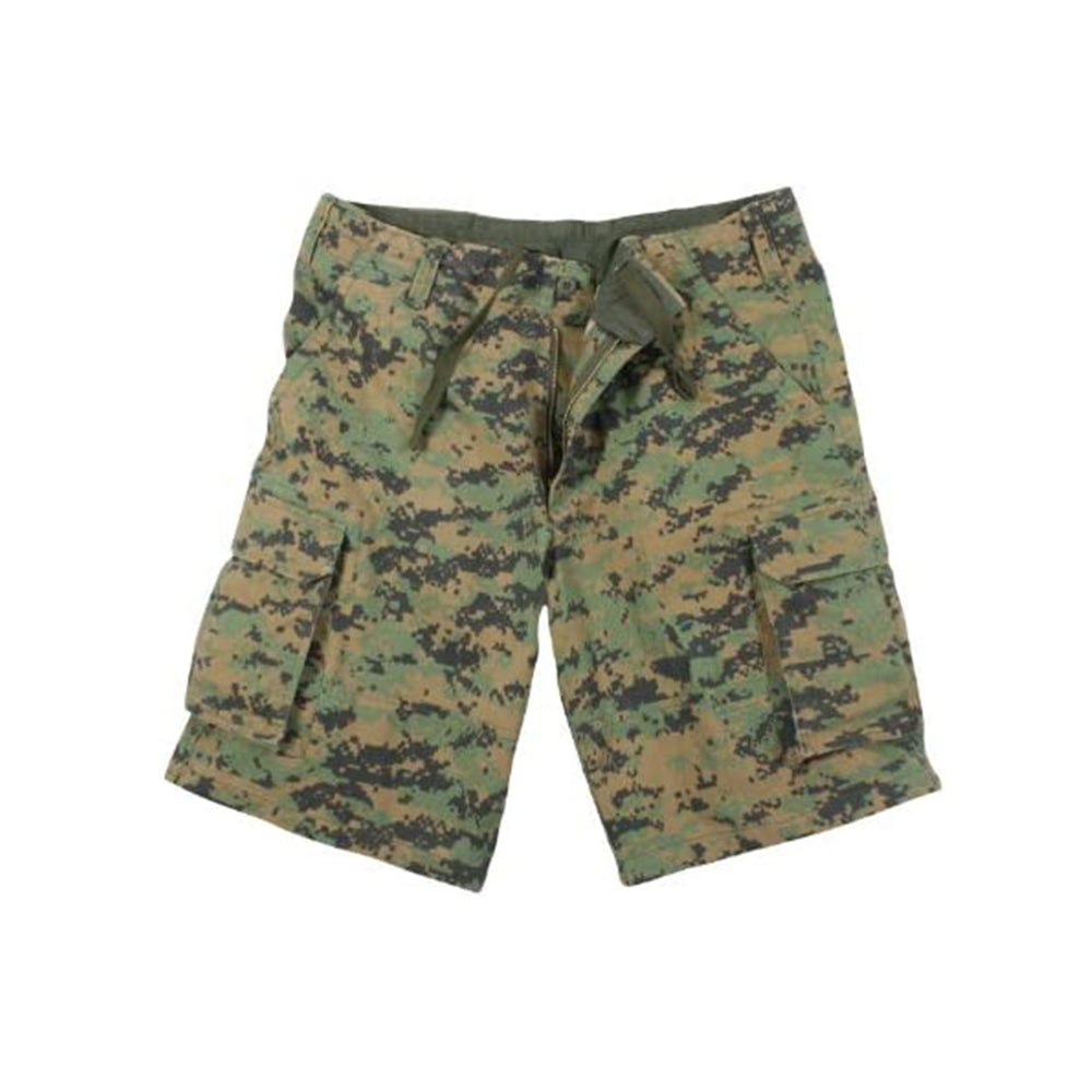 Camouflage Cargo Shorts-Woodland Digital