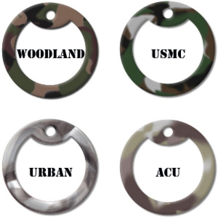 Set of 2 Camouflage Silencers for Dog Tags