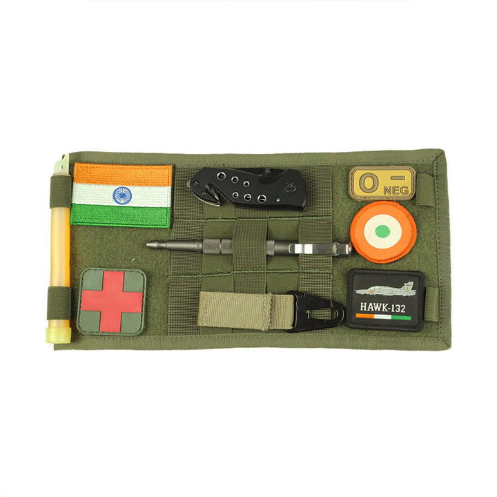 MOLLE Car Visor Organiser with Double Loop Patches - Olive Green