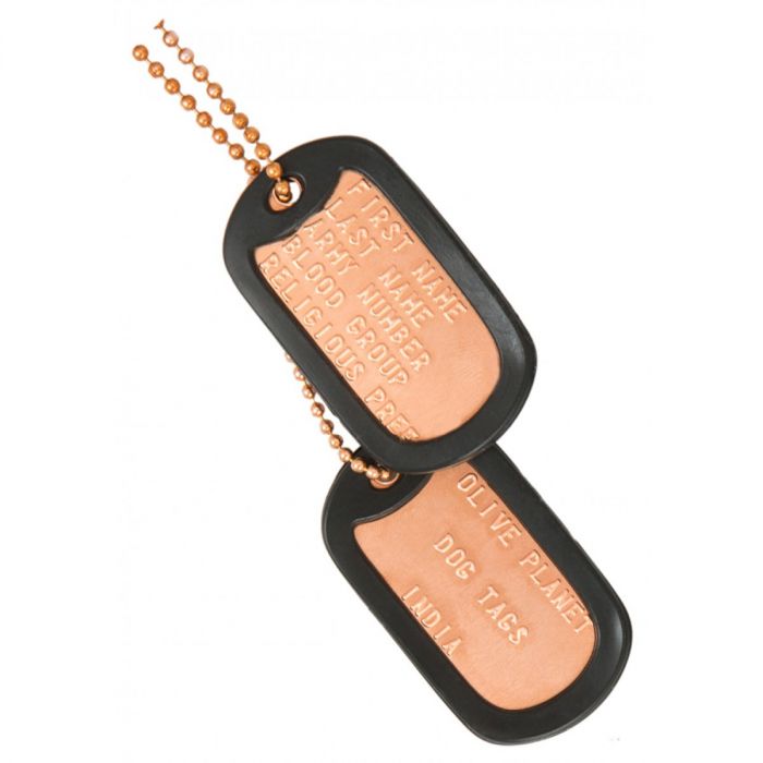 Set Of 2 Personalised Dog Tags - Copper