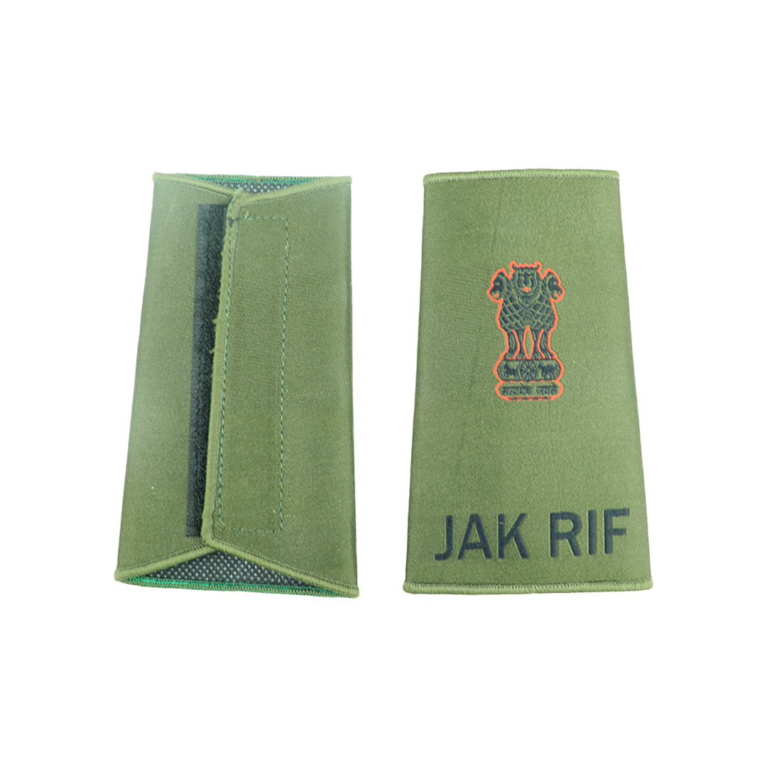Indian Army Rank Epaulettes - Jammu and Kashmir Rifles