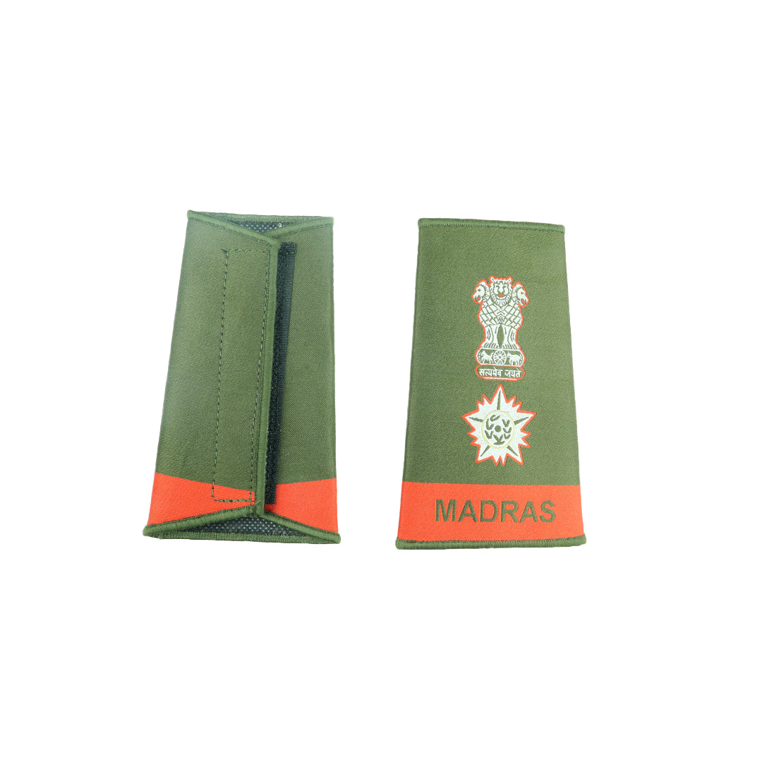 Indian Army Rank Epaulettes - Madras Regiment