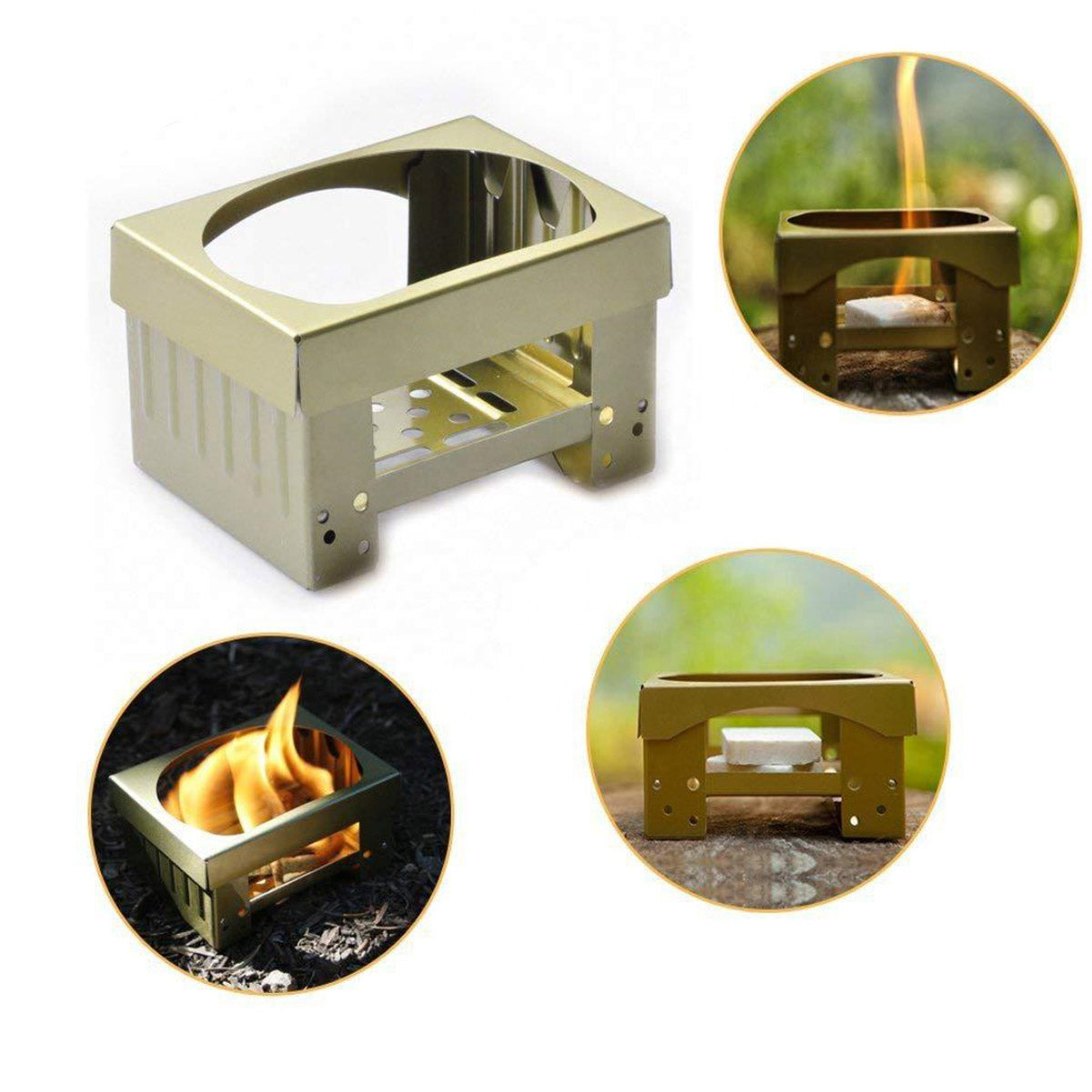 Folding Solid Fuel Emergency Stove - Hexamine Stove