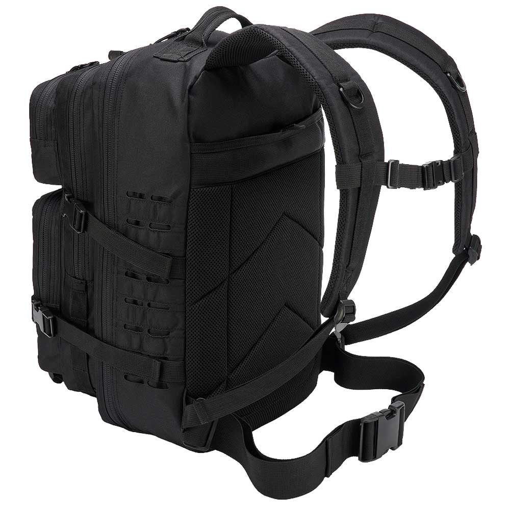 Laser-Cut MOLLE Tactical Backpack-45 Litres-BLACK