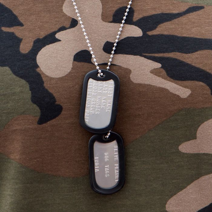 Set of 2 Personalised Dog Tags - Matte