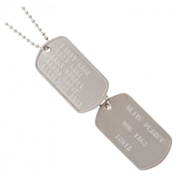 Set of 2 Personalised Dog Tags - Matte