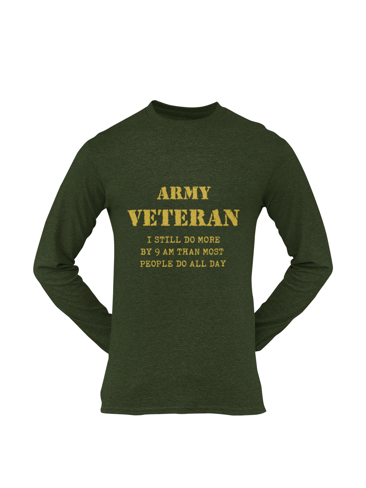 Military T-shirt - Army Veteran, I Still Do More By 9 AM..... (Men)