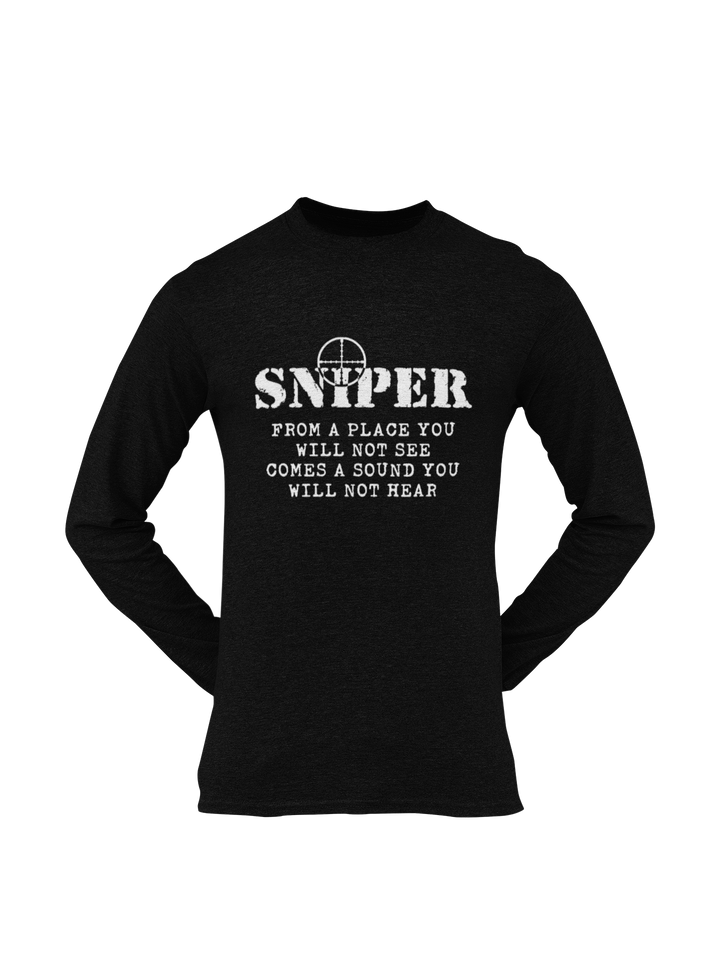 Sniper T-shirt - Sniper, From a Place You Will Not See..... (Men)