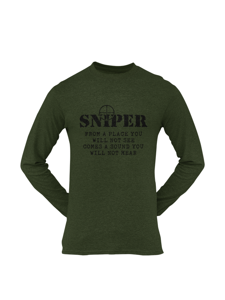 Sniper T-shirt - Sniper, From a Place You Will Not See..... (Men)