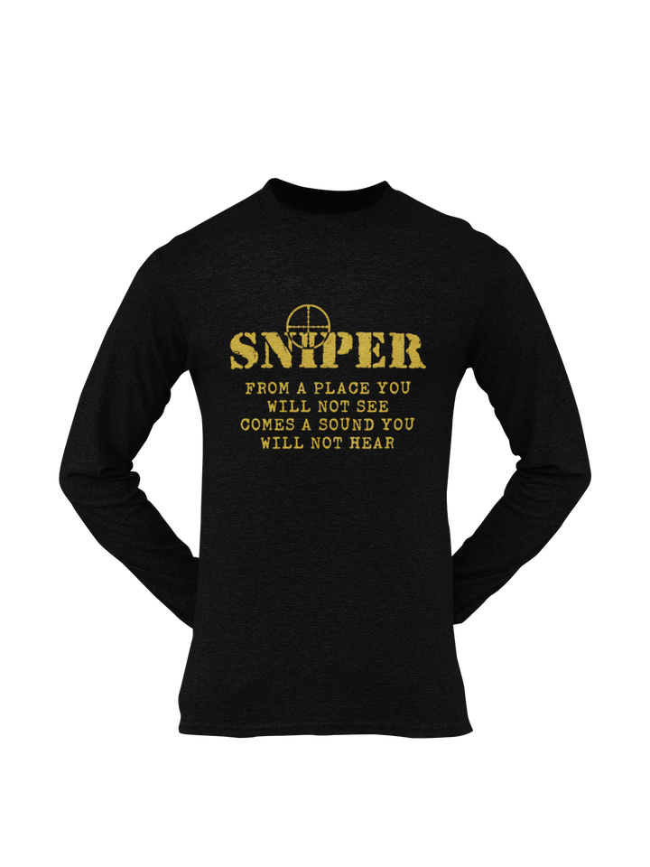 Sniper T-shirt - Sniper, From a Place You Will Not See..... (Men)