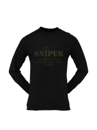 Thumbnail for Sniper T-shirt - Sniper, No Need To Run..... (Men)