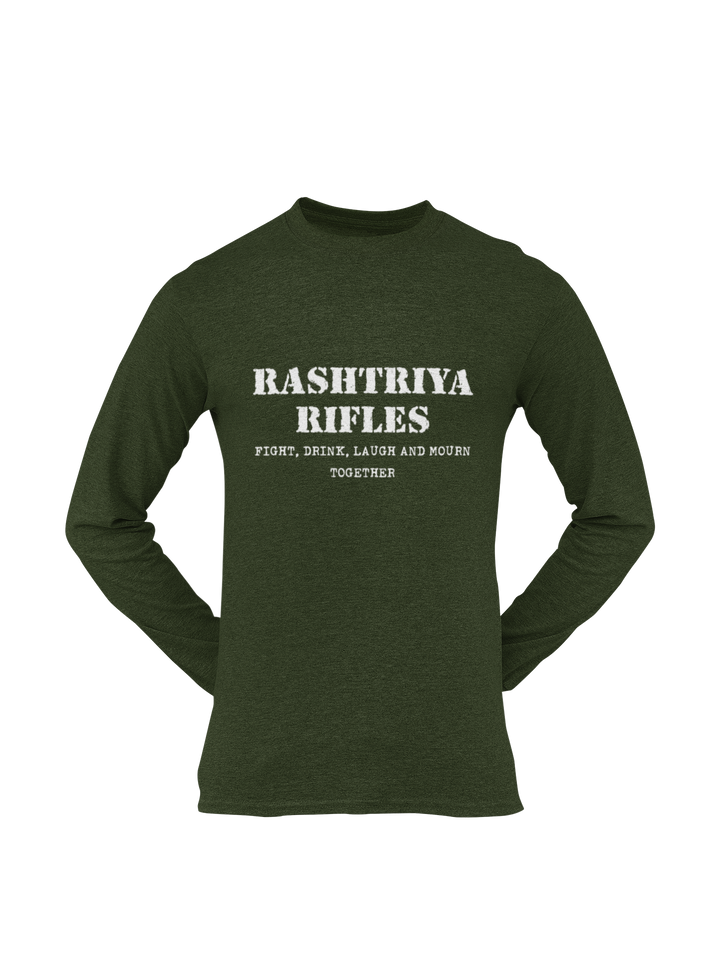 Rashtriya Rifles T-shirt - Fight, Drink, Laugh & Mourn Together ( Men)