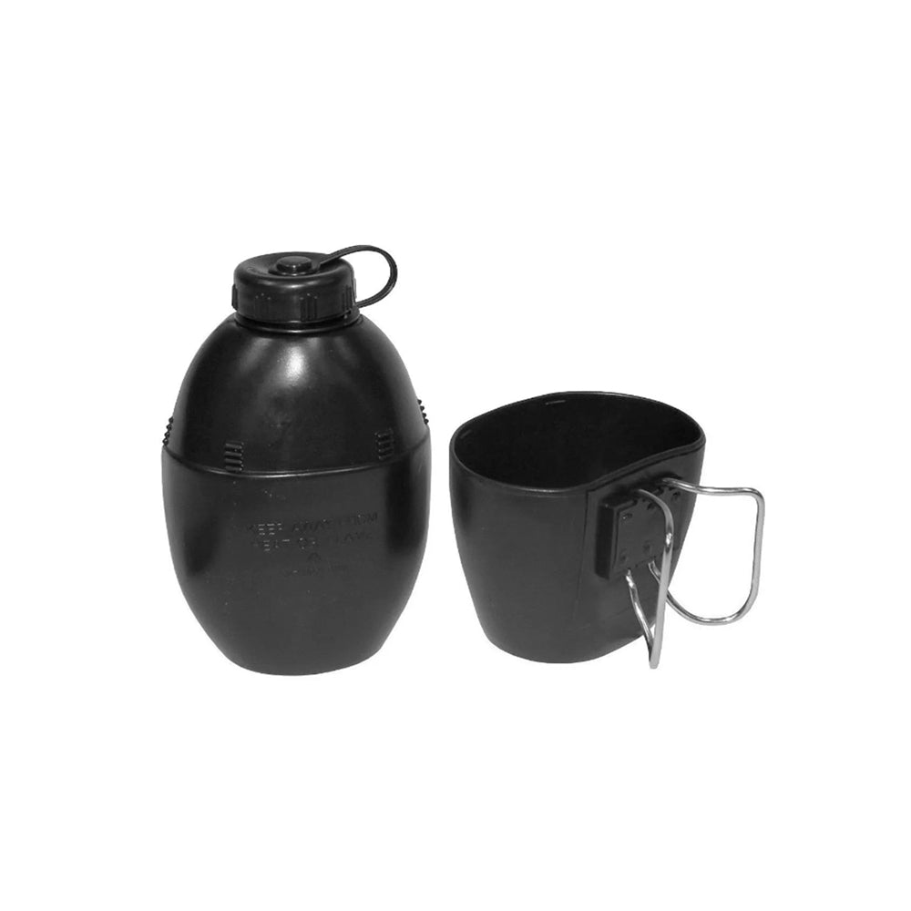 Mfh British Canteen with Cup Black