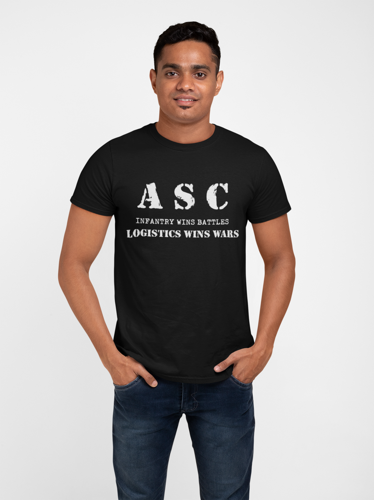 ASC T-shirt - ASC, Infantry Wins Battles, Logistics Wins Wars (Men)