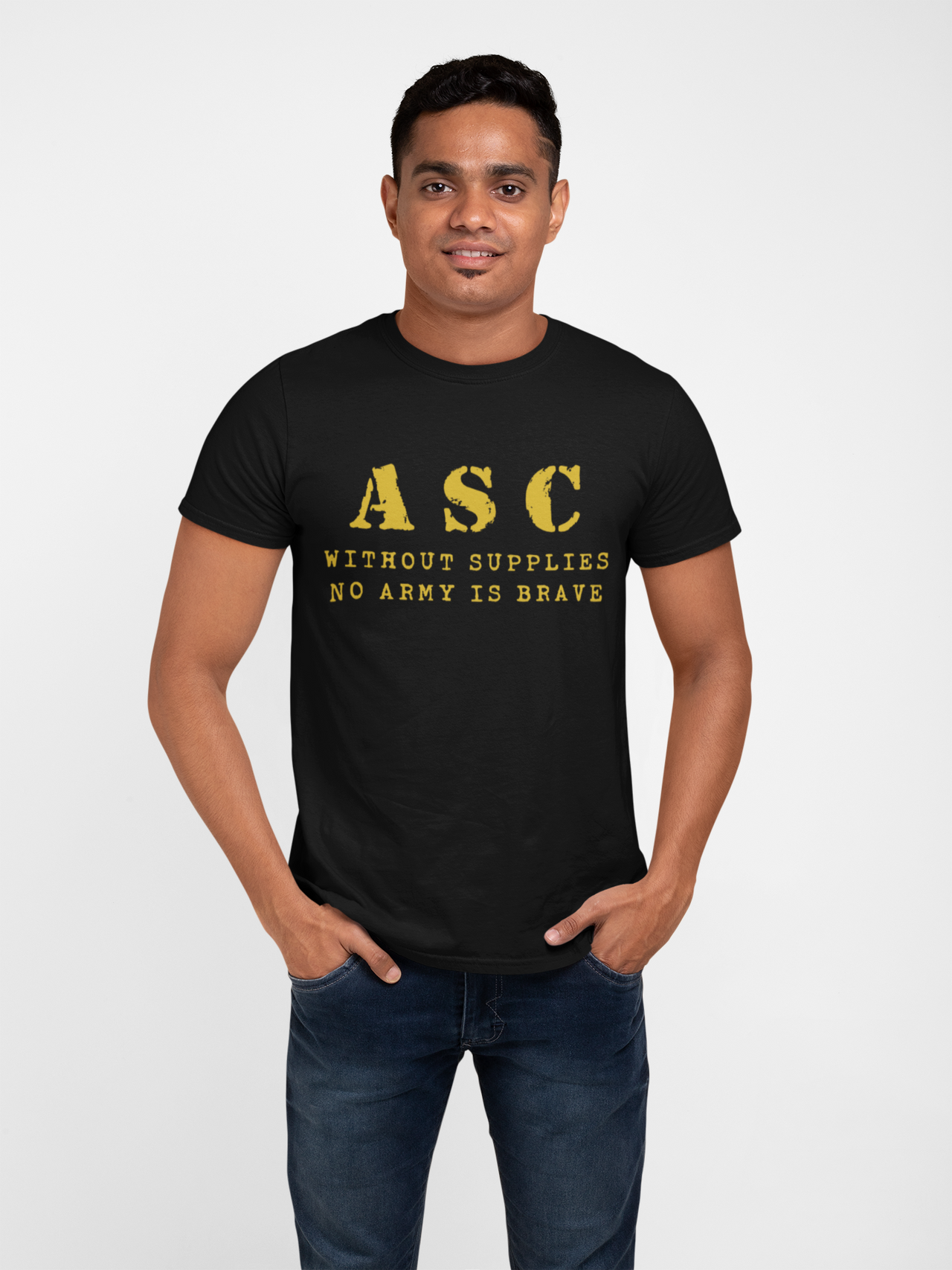 ASC T-shirt - ASC, Without Supplies, No Army Is Brave (Men)