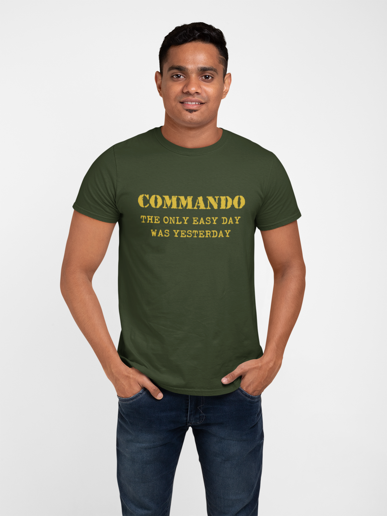 Commando T-shirt - Commando - The Only Easy Day Was Yesterday (Men)