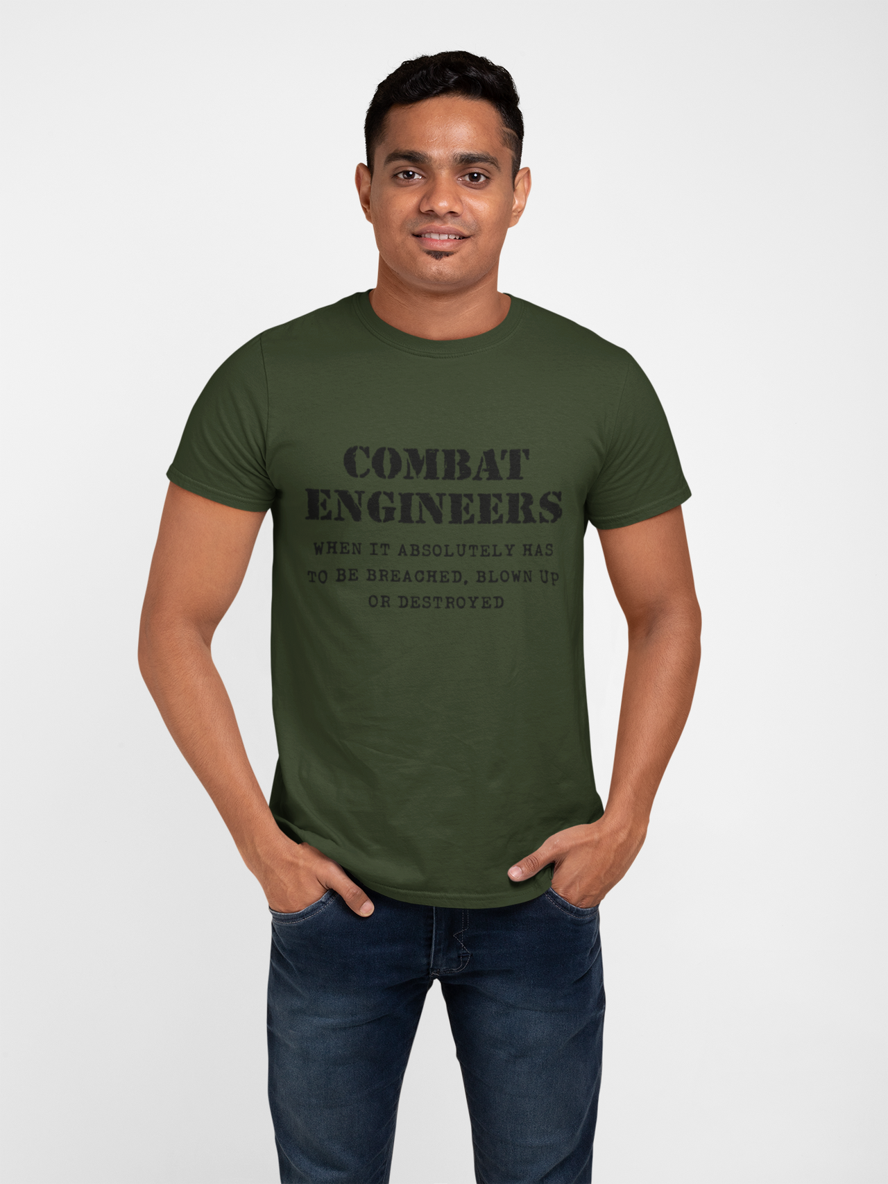 Combat Engineer T-shirt - When it Absolutely….. (Men)