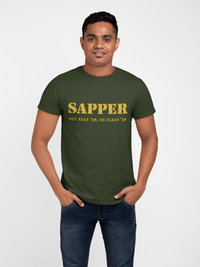 Thumbnail for Sapper T-shirt - You Fear 'Em, We Clear 'Em (Men)