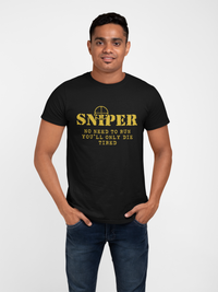 Thumbnail for Sniper T-shirt - Sniper, No Need To Run..... (Men)