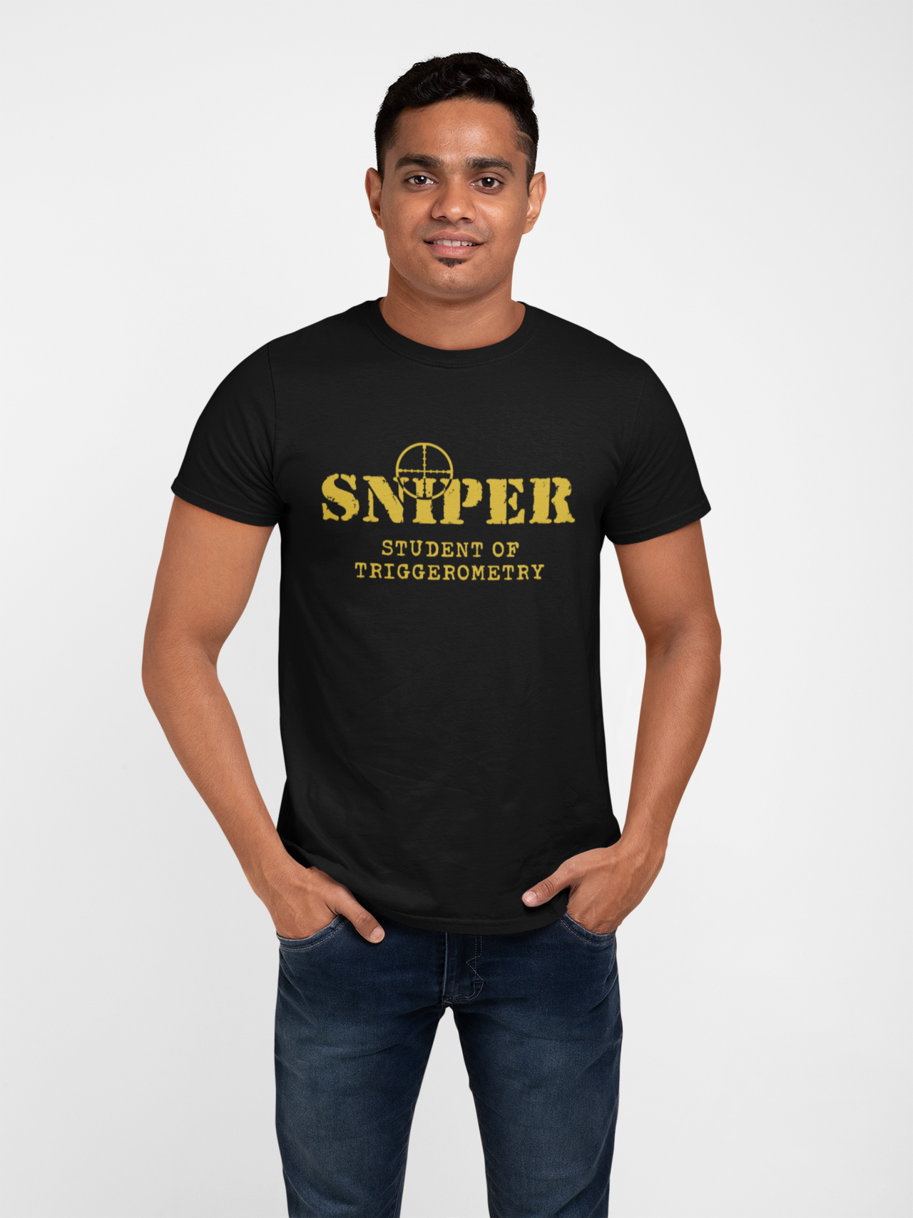 Sniper T-shirt - Sniper, Student of Triggerometry (Men)