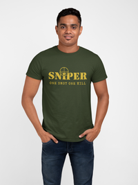Thumbnail for Sniper T-shirt - Sniper, One Shot, One Kill (Men)