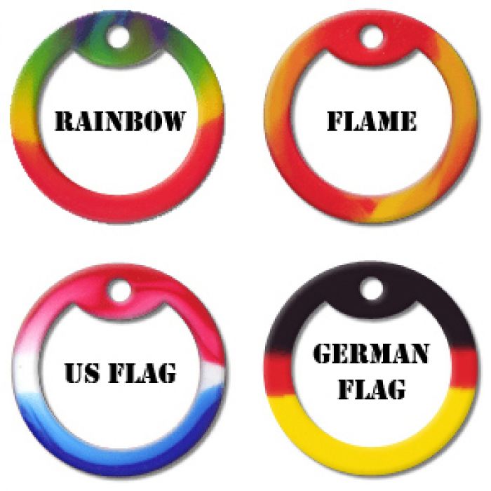 Set of 2 Multi-Colour Silencers for Dog Tags