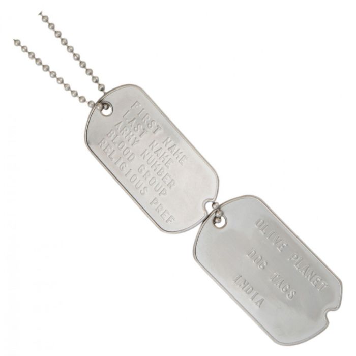 Personalized Dog Tags Custom Engraved Name Military Tag - Temu