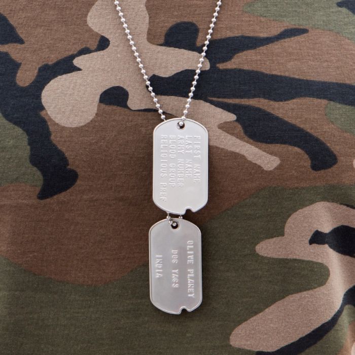 Set Of 2 Personalised Dog Tags - Notched