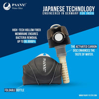 Thumbnail for Paany! Silicone Foldable Water Purifier Bottle (750ml, Black/White)