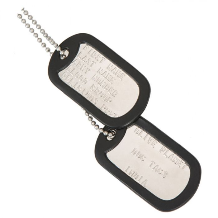 U.S. Army DogTag military status plate necklace/can be customized with  English words - Shop GLORYDAYS® LEATHER GOODS Necklaces - Pinkoi