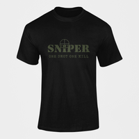 Thumbnail for Sniper T-shirt - Sniper, One Shot, One Kill (Men)