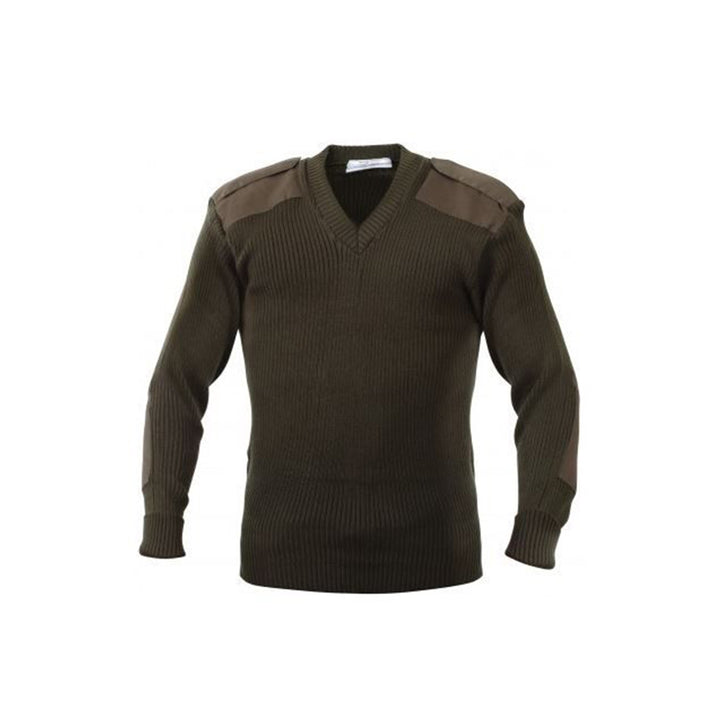 Sweater G I Style Military V-Neck - Olive Green