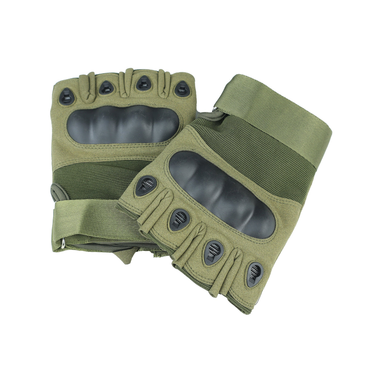Tactical Fingerless Gloves- Olive Green