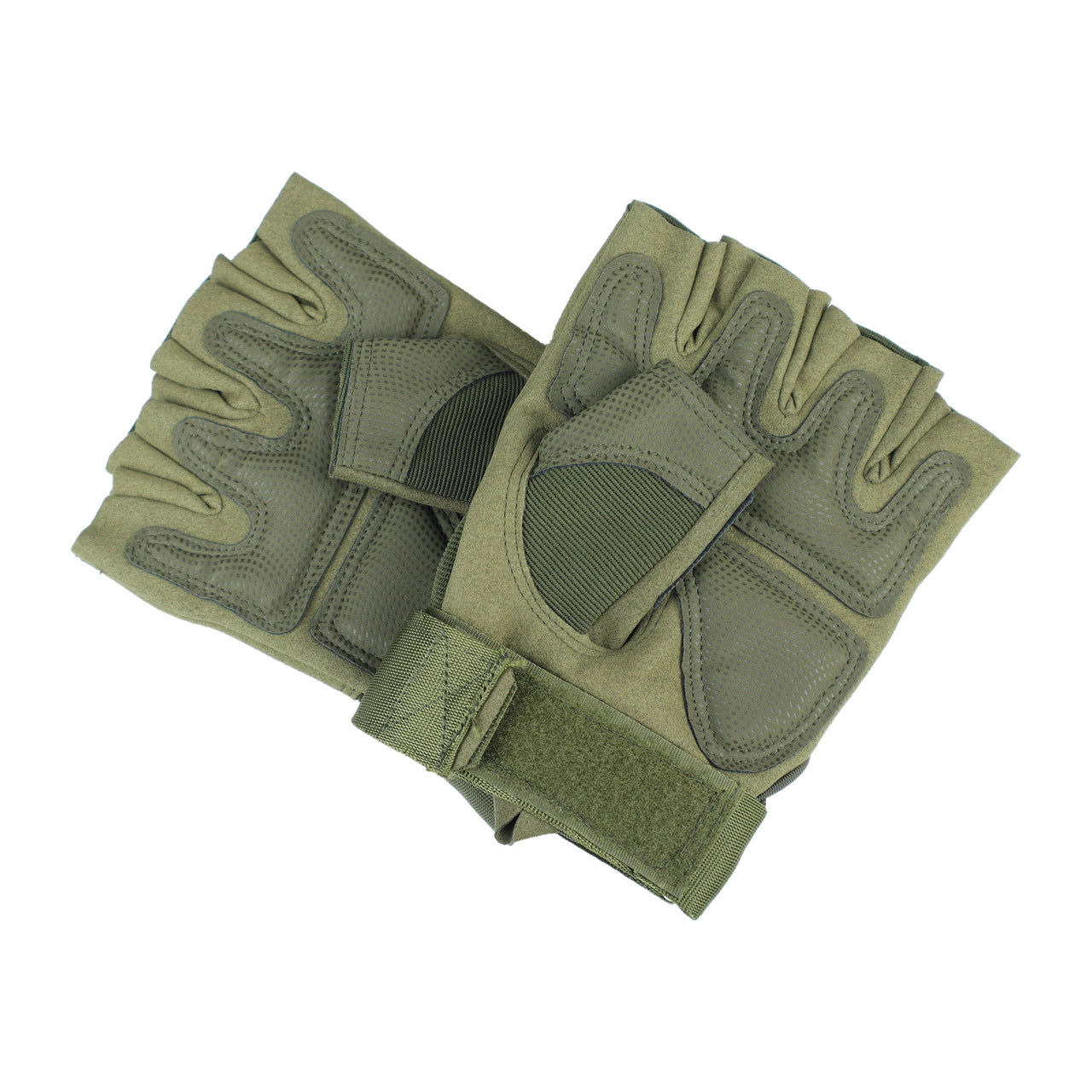 Tactical Fingerless Gloves- Olive Green