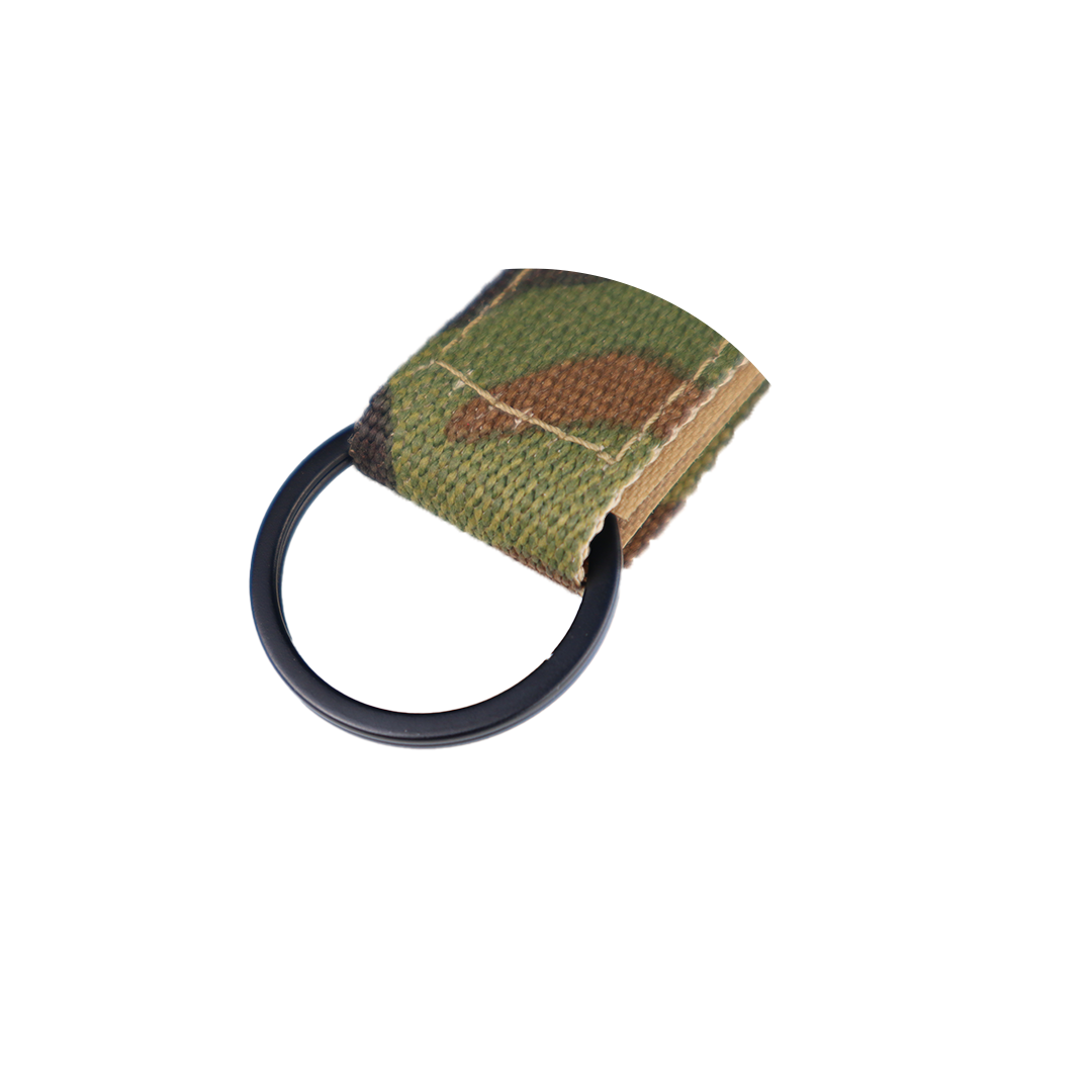 OC Tactical Key Lanyard With Hook & Split Ring – Woodland Camo/Multicam Nylon