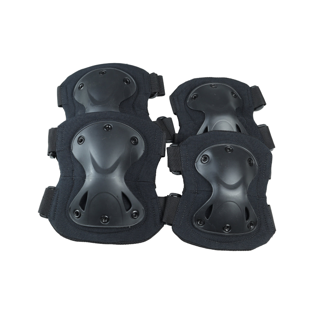 Set of 4 Tactical Knee and Elbow Pads - Black