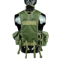 Thumbnail for Tactical Vest With Ammunition Pouch - Olive Green