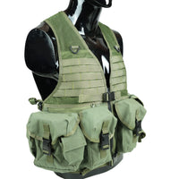 Thumbnail for Tactical Vest With Ammunition Pouch - Olive Green