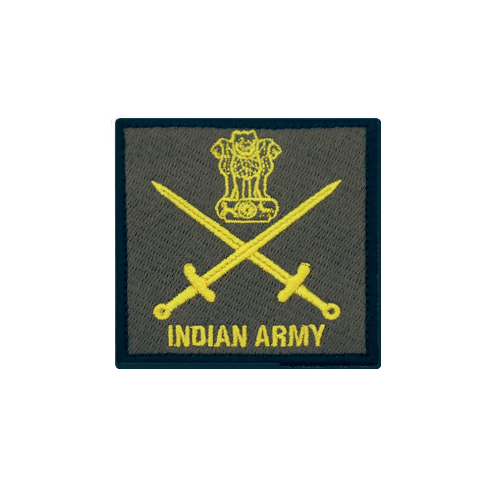 Indian Army Flag Patch | Red and Gold – Olive Planet