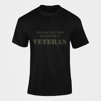 Thumbnail for Military T-shirt - Veteran, Freedom Isn't Free..... (Men)
