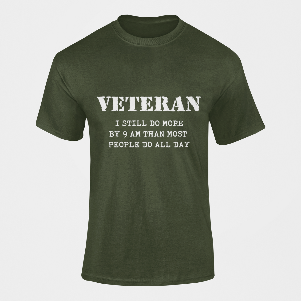 Military T-shirt - Veteran, I Still Do More By 9 AM..... (Men)
